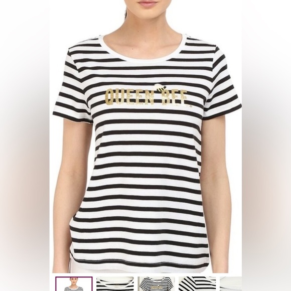 COPY - Kate spade queen bee striped tee S - Picture 1 of 4